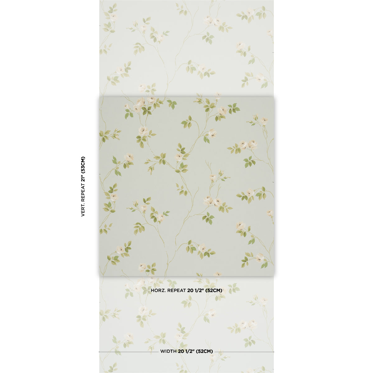 Schumacher Lady Of Shalott wallpaper in Aqua, 5018660 — view 2 - Schumacher Wallpaper