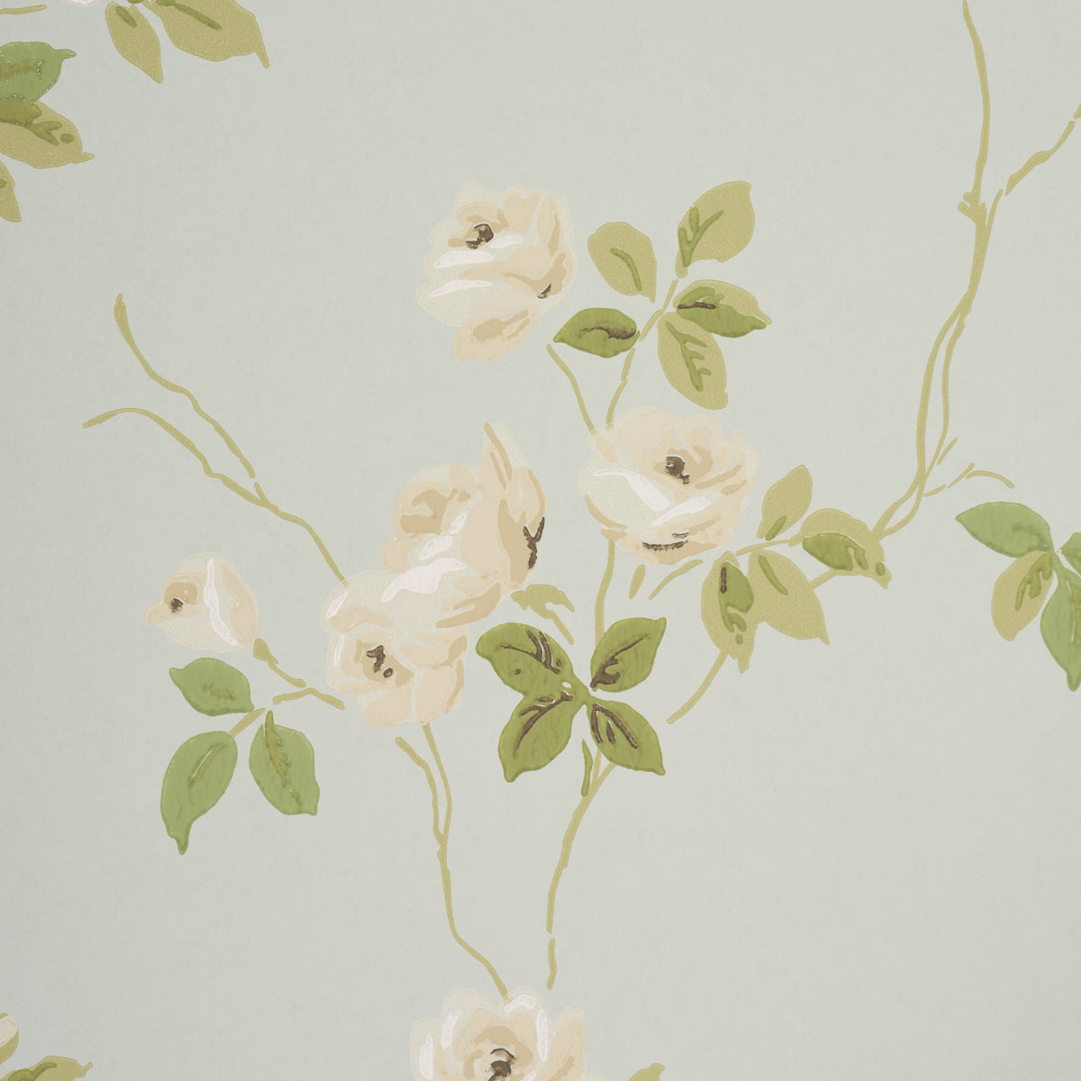 Schumacher Lady Of Shalott wallpaper in Aqua, 5018660 — view 3 - Schumacher Wallpaper