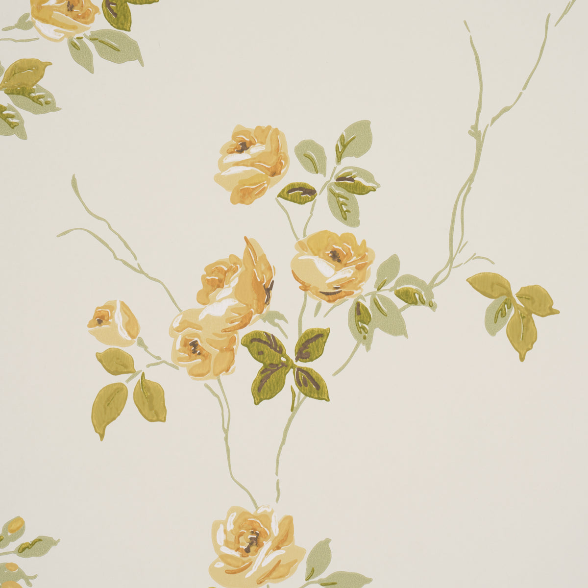Schumacher Lady Of Shalott wallpaper in Marigold, 5018662 — view 3 - Schumacher Wallpaper