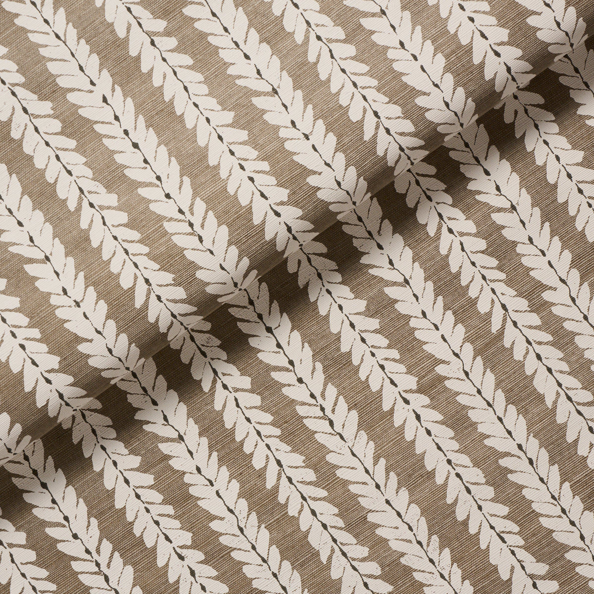 Schumacher Woodperry Hand Printed Sisal wallpaper in Flax, 5018711 — view 4 - Schumacher Wallpaper