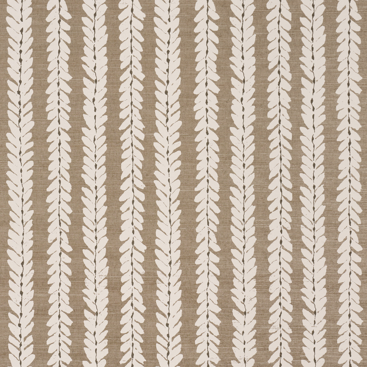 Schumacher Woodperry Hand Printed Sisal wallpaper in Flax, 5018711 - Schumacher Wallpaper