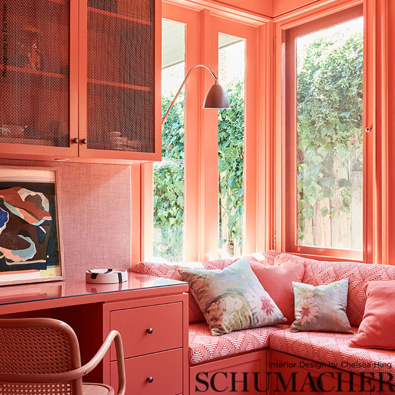 AMAZING-MAZE-INDOOR-OUTDOOR-CORAL-SCHUMACHER-65324 - Schumacher Fabric