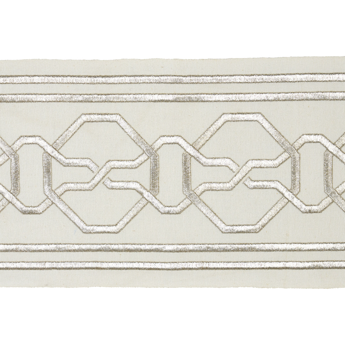 MALMAISON-TAPE-SILVER-SCHUMACHER-66156 - Schumacher Trim