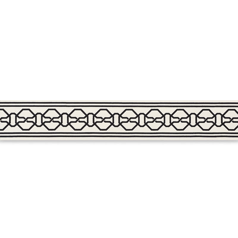 MALMAISON-TAPE-BLACK-ON-IVORY-SCHUMACHER-66157 - Schumacher Trim