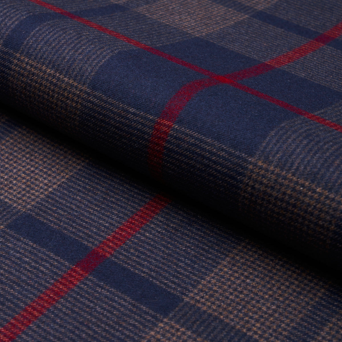 MONTANA-WOOL-PLAID-NAVY-SCHUMACHER-66663 - Schumacher Tela
