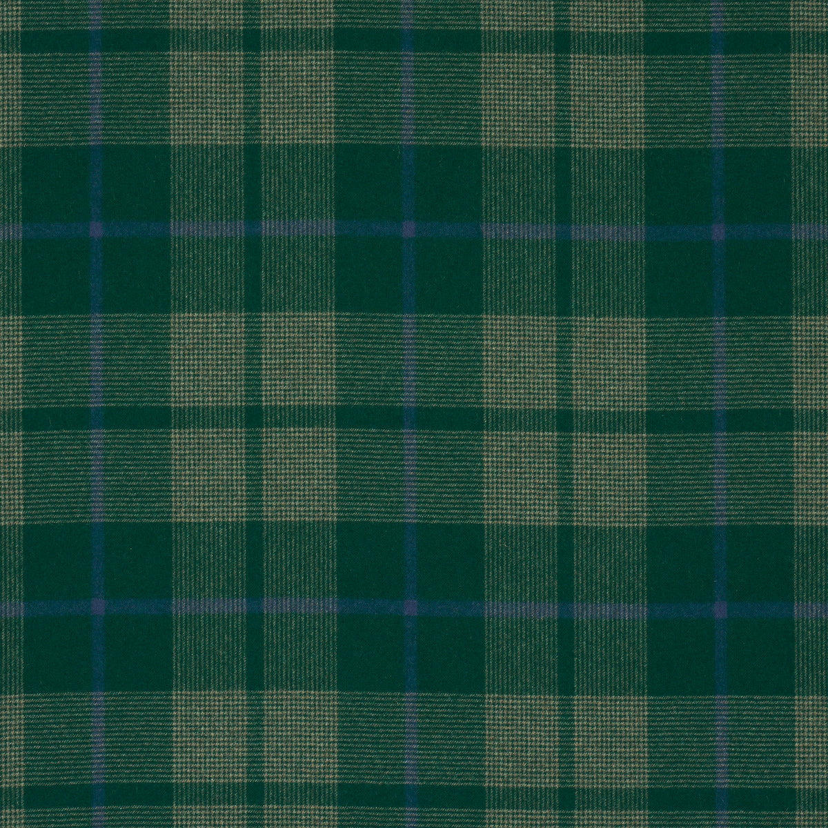 Montana Wool Plaid - Hunter - Schumacher 66666 Fabric - Schumacher Fabric