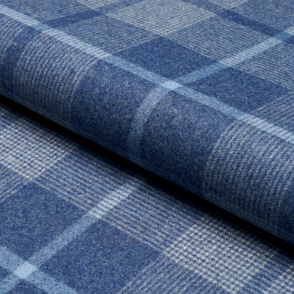 MONTANA-WOOL-PLAID-SLATE-SCHUMACHER-66668 - Schumacher Tela