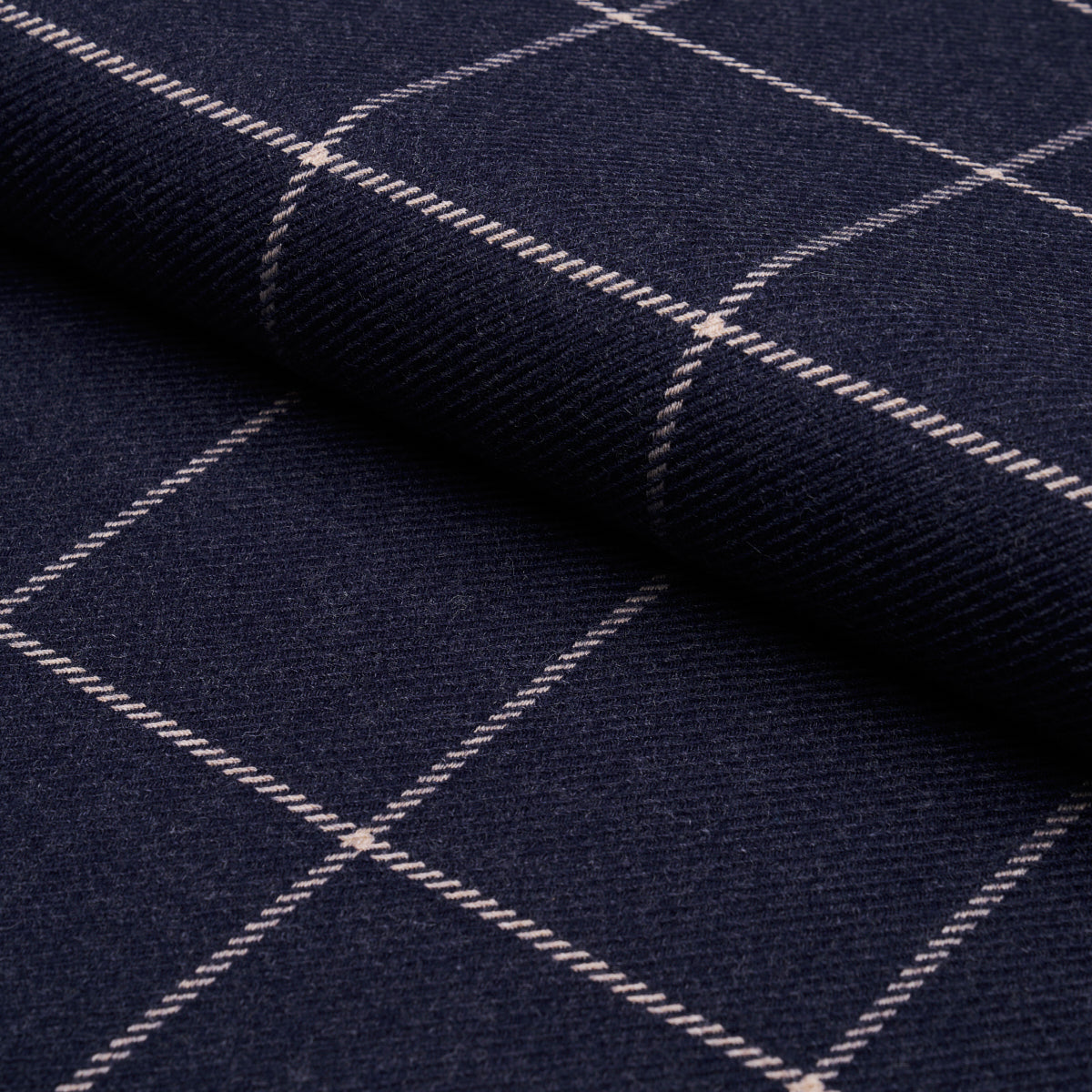 Bancroft Wool Plaid - Navy - Schumacher 66774 Fabric - Schumacher Fabric