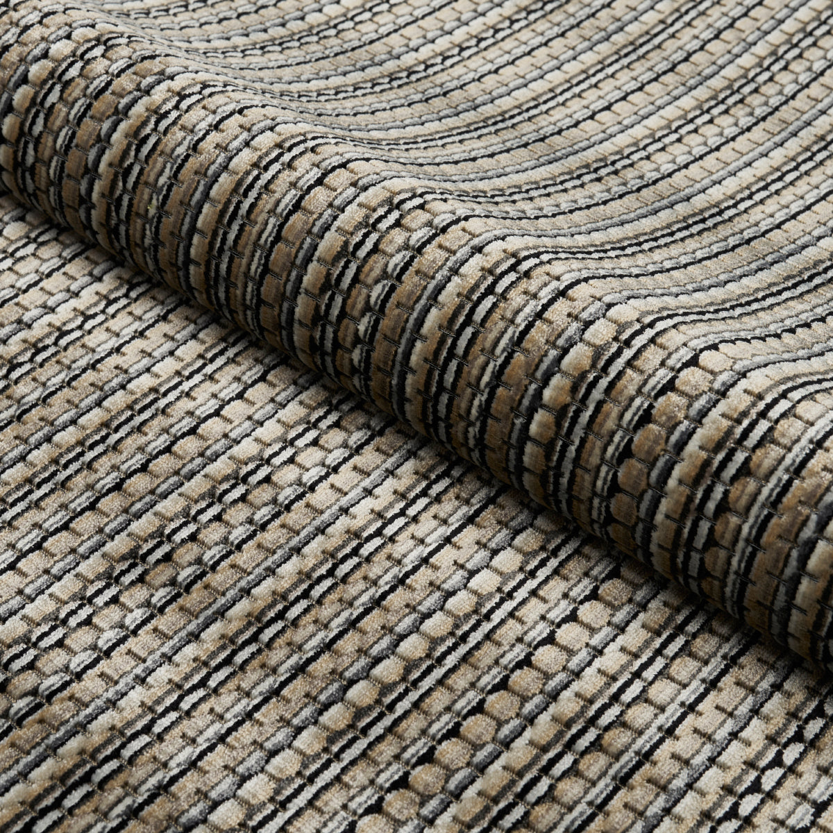 Downtown Velvet - Pebble - Schumacher 66916 Fabric - Schumacher Fabric