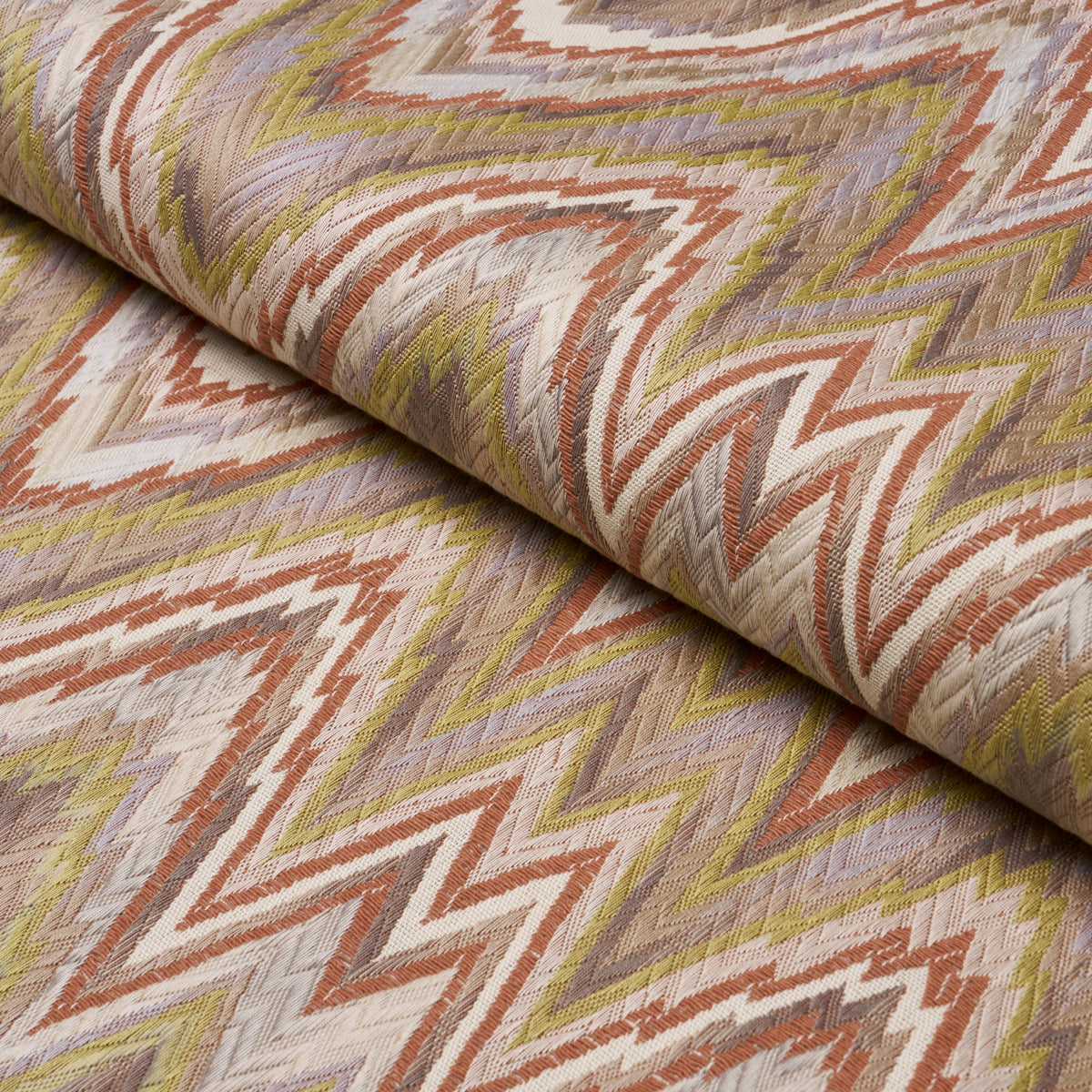 VALKYRIE-FLAME-STITCH-TERRACOTTA-HILLS-SCHUMACHER-68943 - Schumacher Fabric
