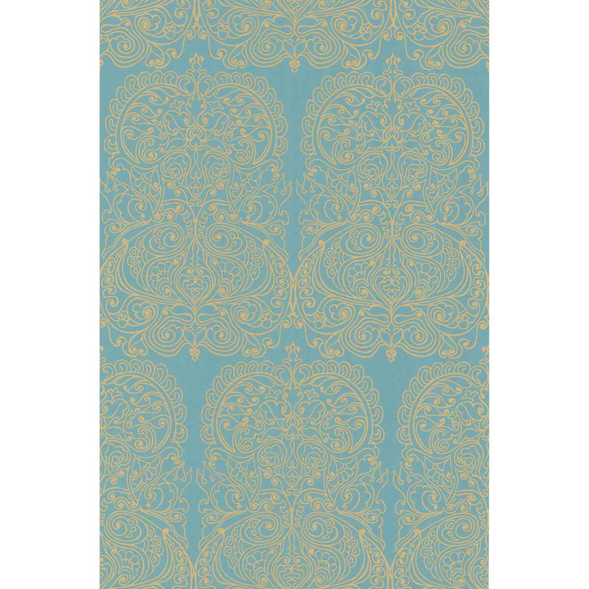 692107Cs0 Alpana Gold Aqua Cole Son Wallpaper