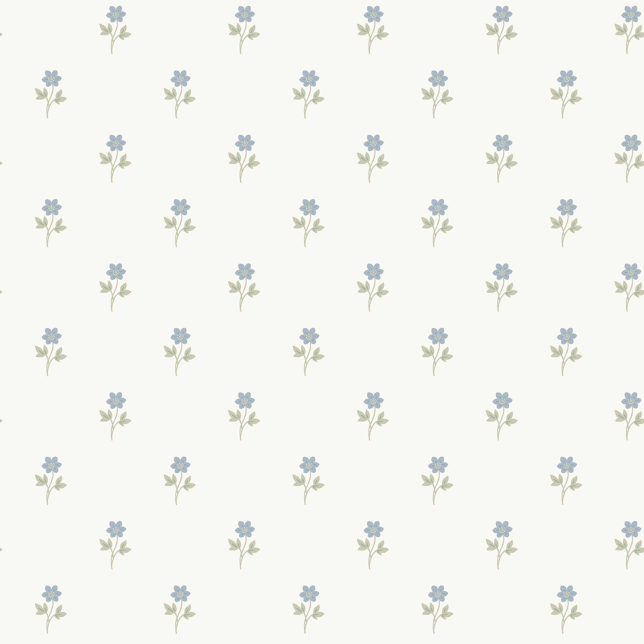 ANEMONE-BY-BORSTAPETER-BLUE-SCHUMACHER-6974 - Schumacher Wallpaper