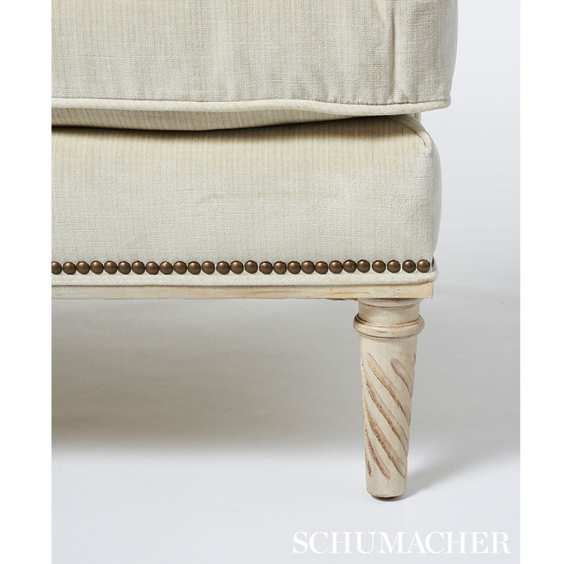 Antique Strie Velvet - Oyster - Schumacher 69740 Fabric - Schumacher Fabric