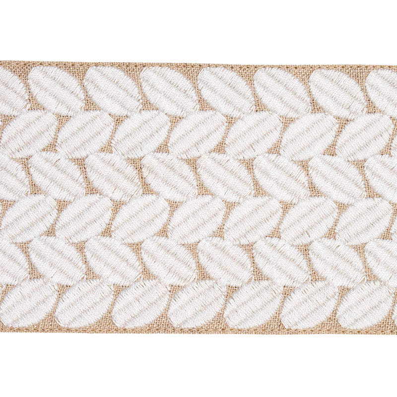 BERKELEY-TAPE-WIDE-IVORY-ON-NATURAL-SCHUMACHER-70658 - Schumacher Recortar