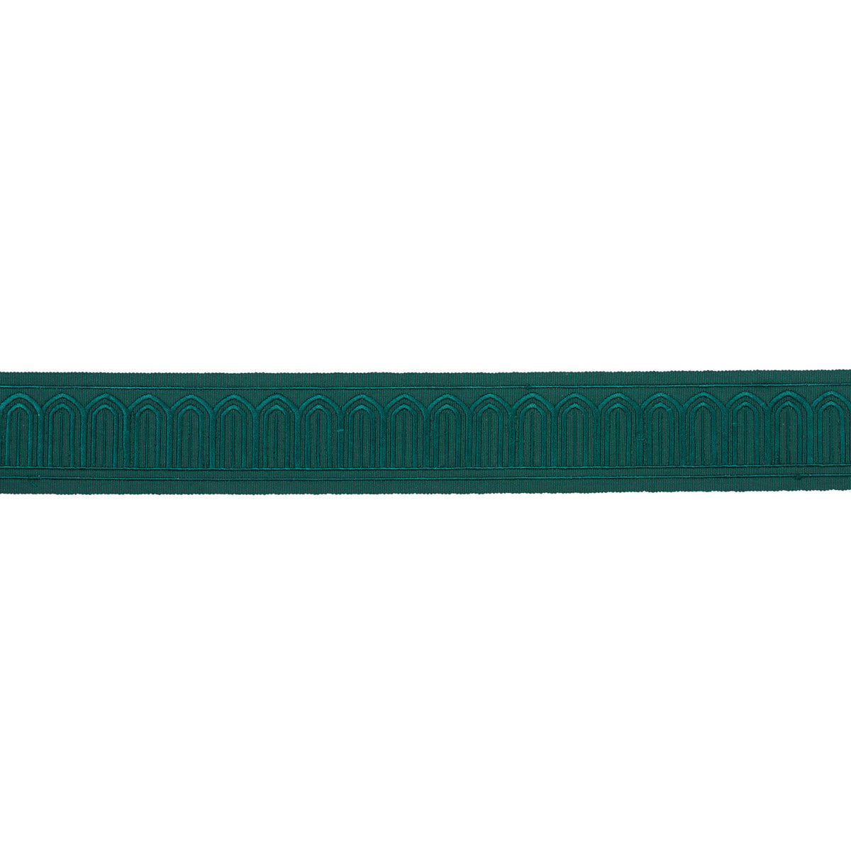 ARCHES-EMBROIDERED-TAPE-MEDIUM-EMERALD-SCHUMACHER-70768 - Schumacher Trim