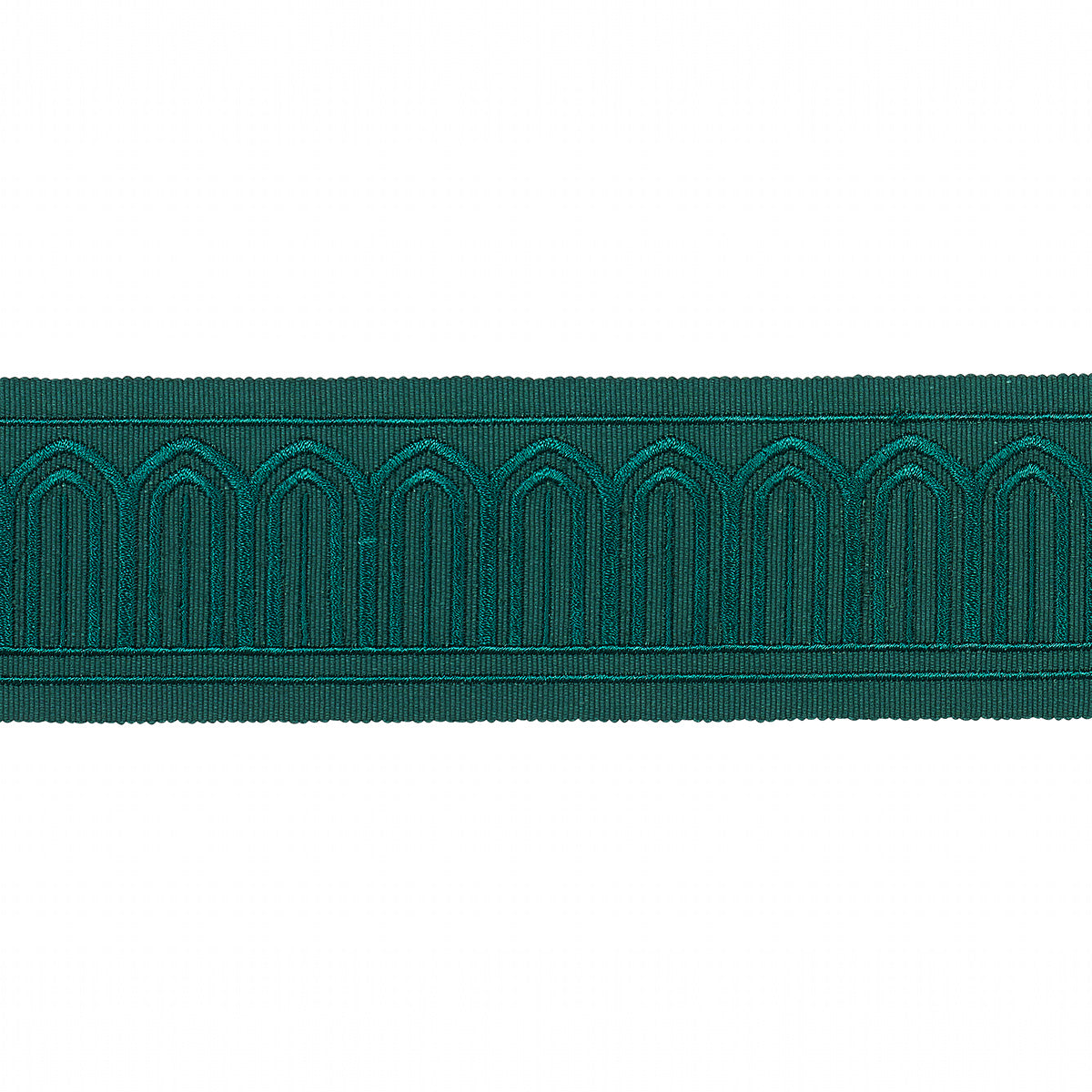 ARCHES-EMBROIDERED-TAPE-MEDIUM-EMERALD-SCHUMACHER-70768 - Schumacher Trim