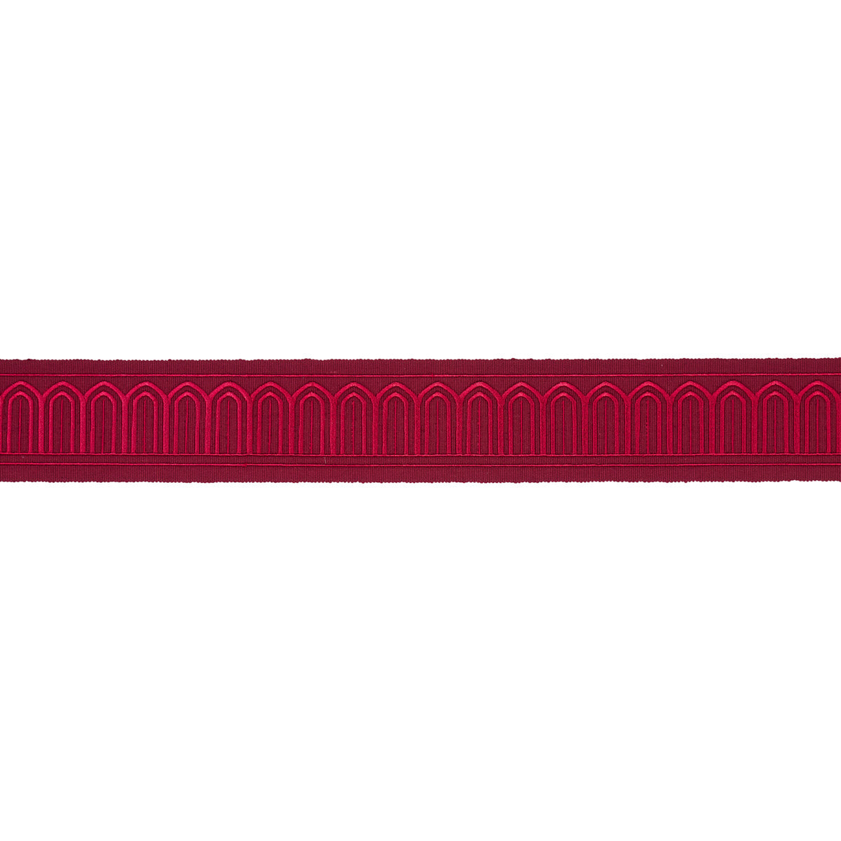 ARCHES-EMBROIDERED-TAPE-MEDIUM-RED-SCHUMACHER-70769 - Schumacher Recortar
