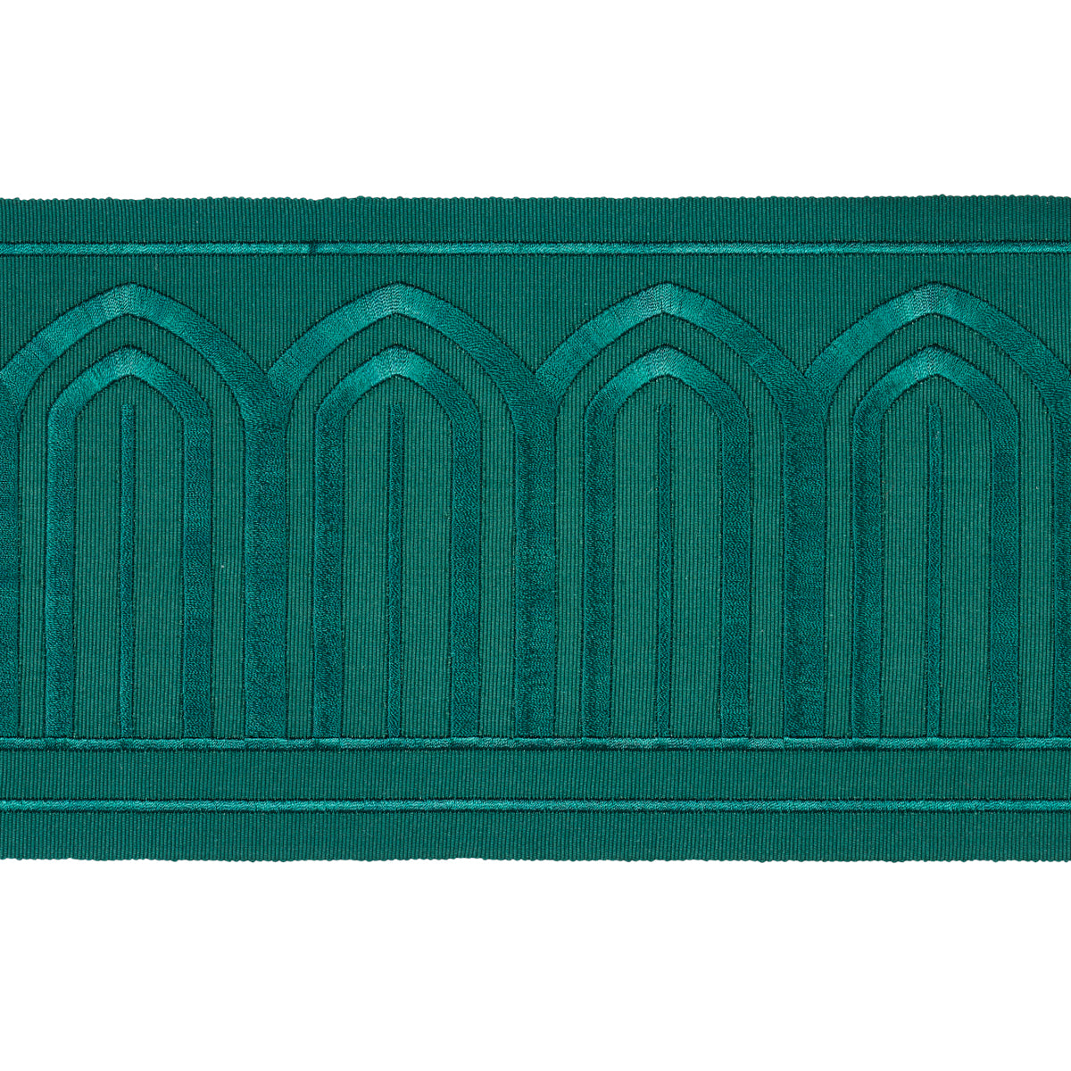 ARCHES-EMBROIDERED-TAPE-WIDE-EMERALD-SCHUMACHER-70779 - Schumacher Recortar