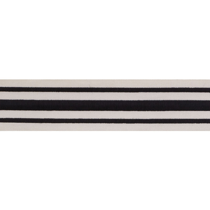 MILITARY-STRIPE-TAPE-BLACK-ON-IVORY-SCHUMACHER-70783 - Schumacher Trim