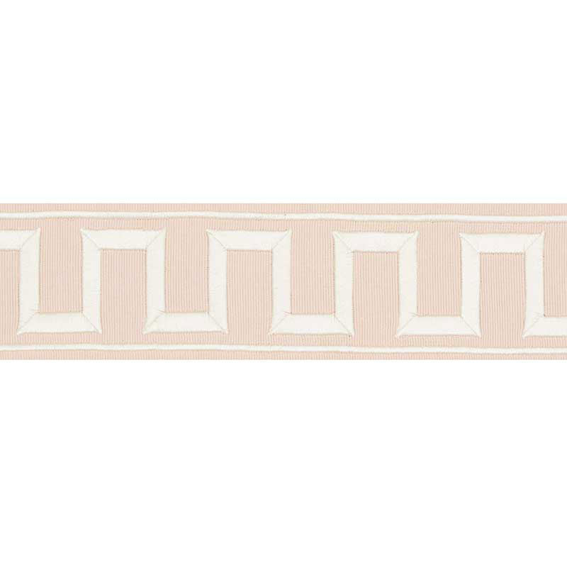GREEK-KEY-EMBROIDERED-TAPE-BLUSH-SCHUMACHER-70800 - Schumacher Trim