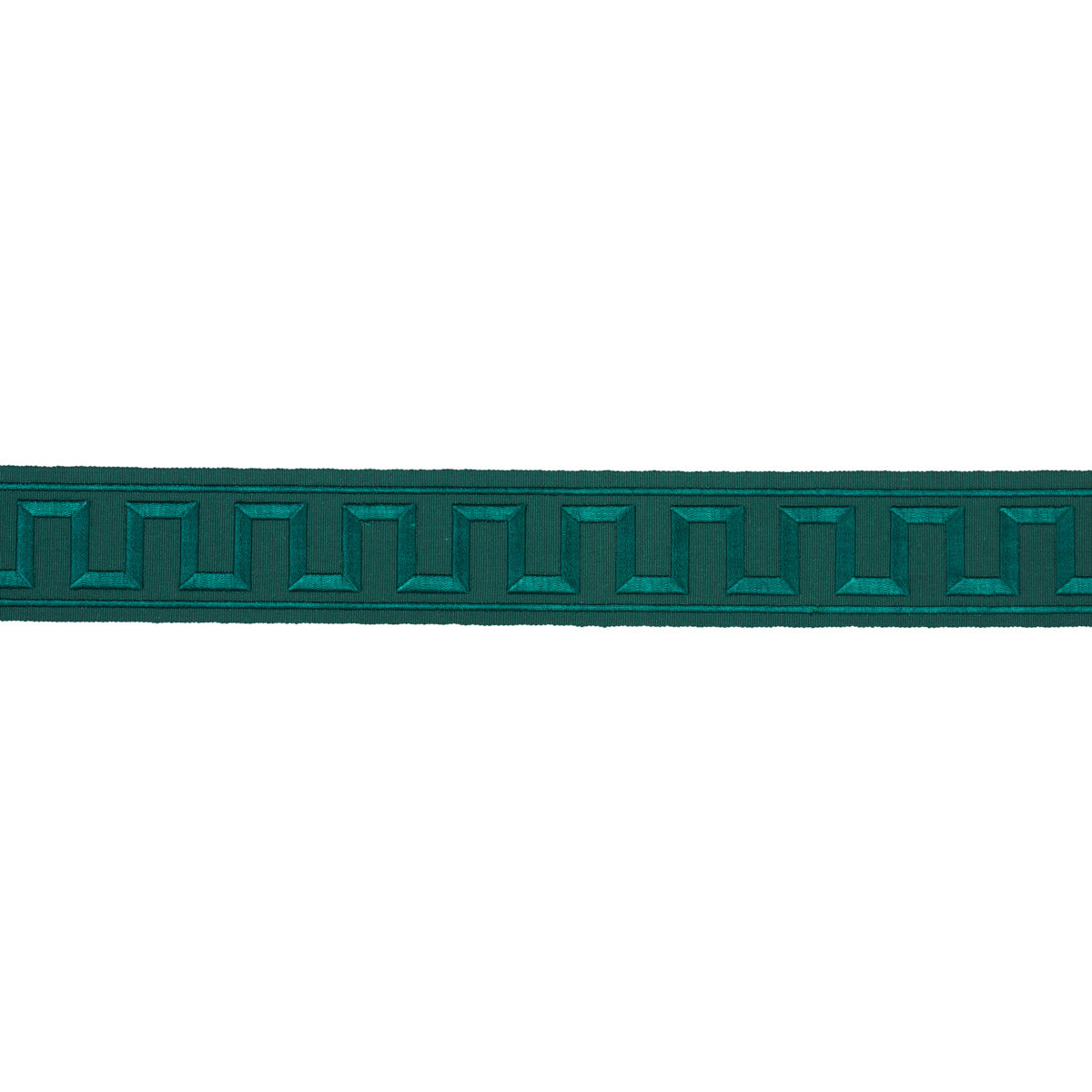 GREEK-KEY-EMBROIDERED-TAPE-EMERALD-SCHUMACHER-70804 - Schumacher Trim