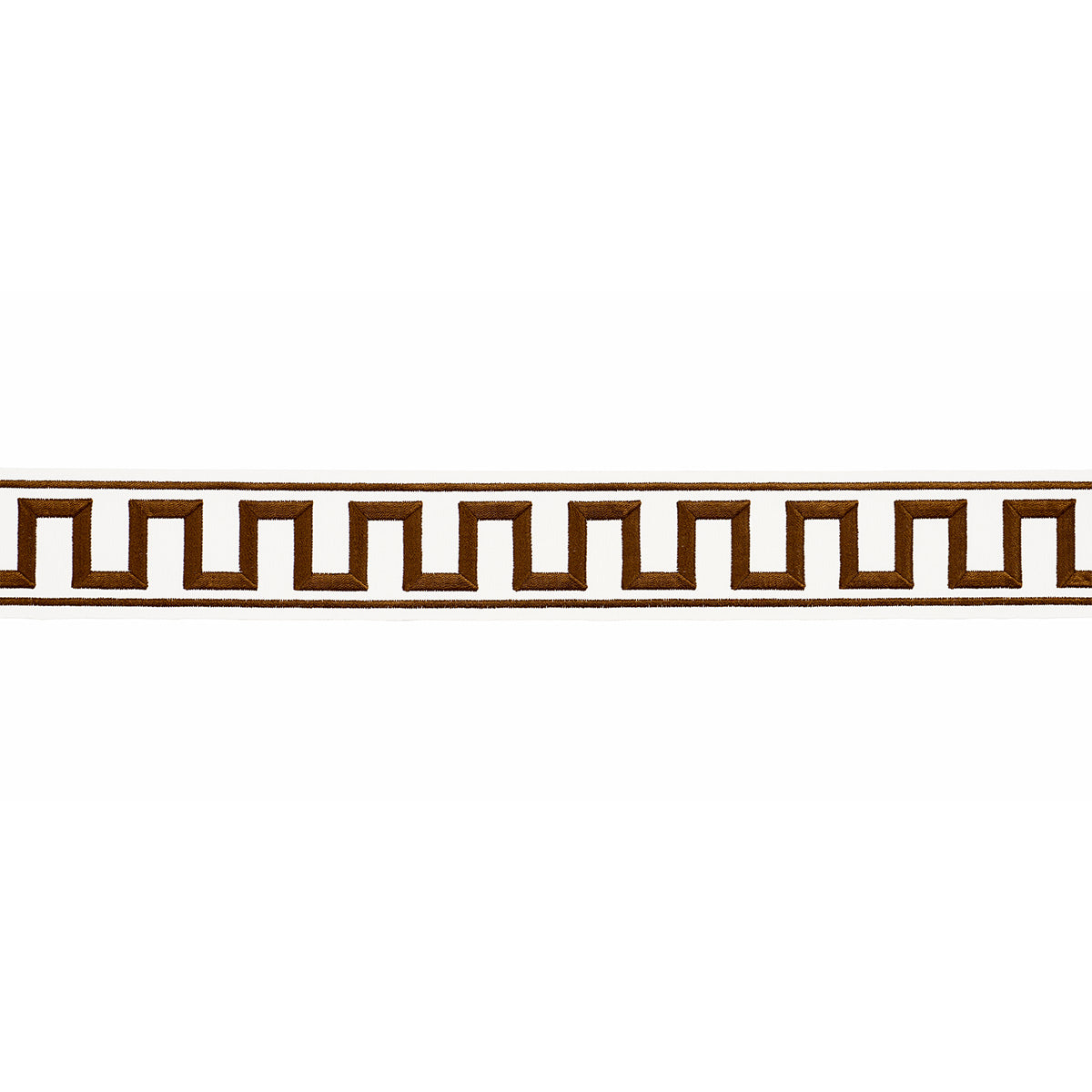 GREEK-KEY-EMBROIDERED-TAPE-BROWN-SCHUMACHER-70808 - Schumacher Trim