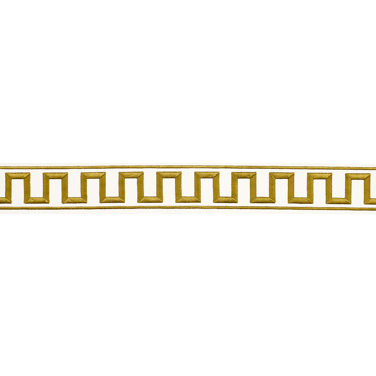 GREEK-KEY-EMBROIDERED-TAPE-GOLD-SCHUMACHER-70813 - Schumacher Trim