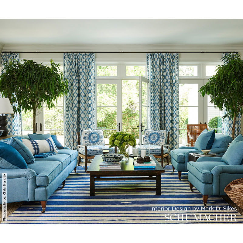 BRENTWOOD-STRIPE-COBALT-SCHUMACHER-70872 - Schumacher Tela