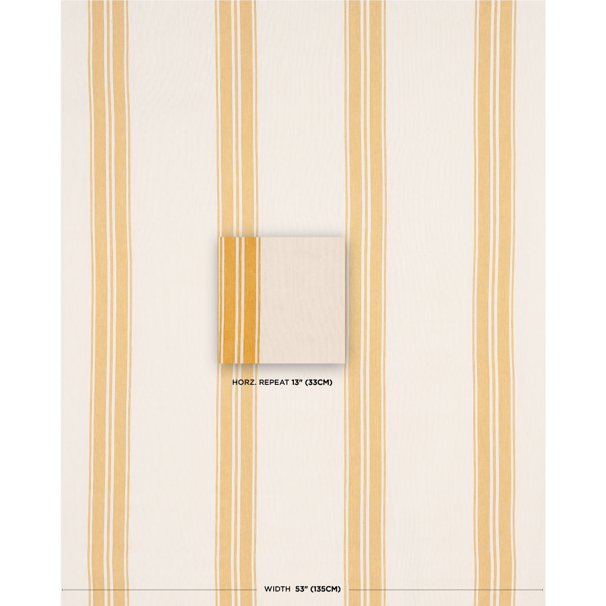 BRENTWOOD-STRIPE-YELLOW-SCHUMACHER-70874 - Schumacher Tela