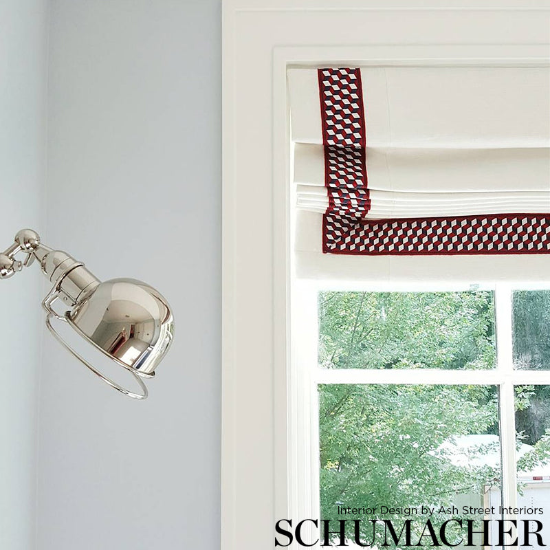 TUMBLING-BLOCKS-TAPE-ROUGE-BLEU-SCHUMACHER-71262 - Schumacher Trim