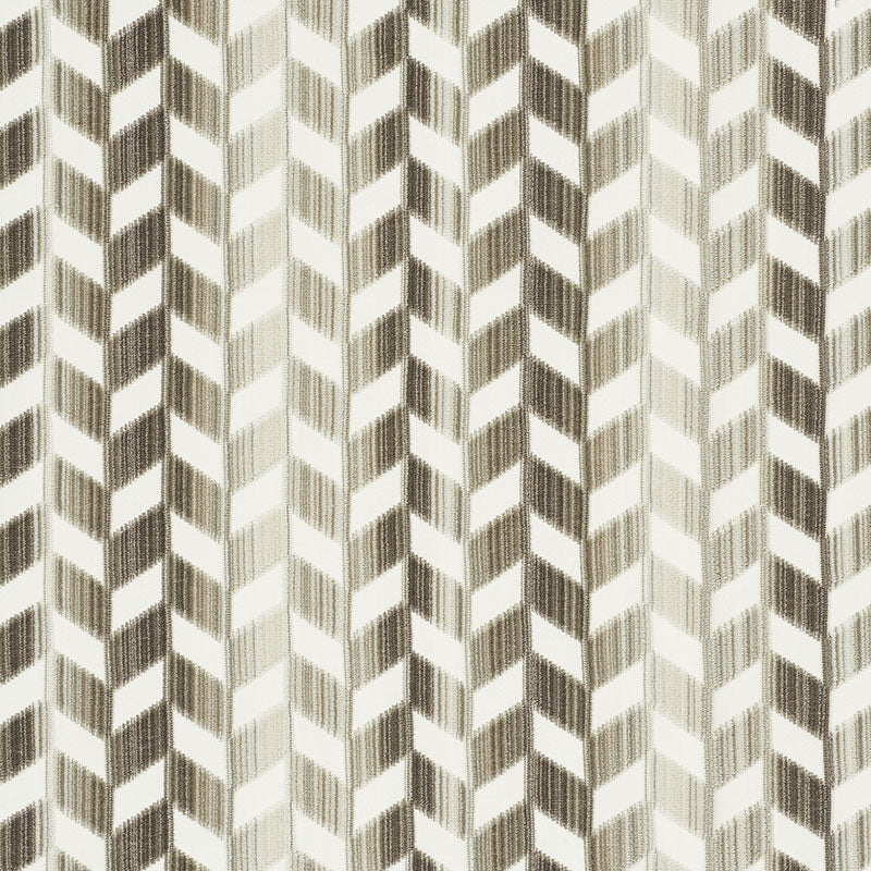 CHEVRON-STRI-VELVET-STONE-SCHUMACHER-72810 - Schumacher Fabric
