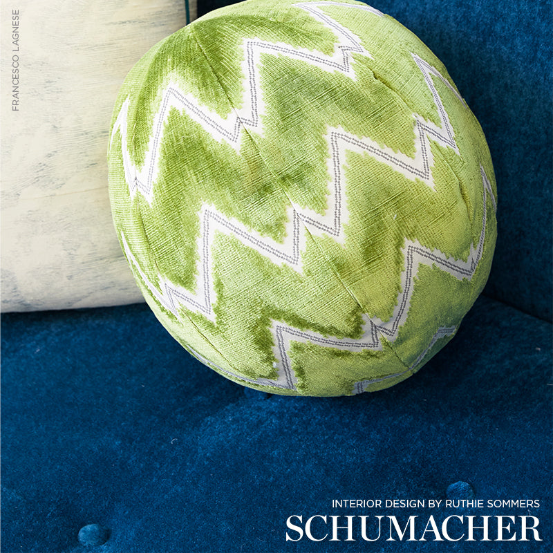 CHEVRON-VELVET-LEAF-SCHUMACHER-72843 - Schumacher Fabric