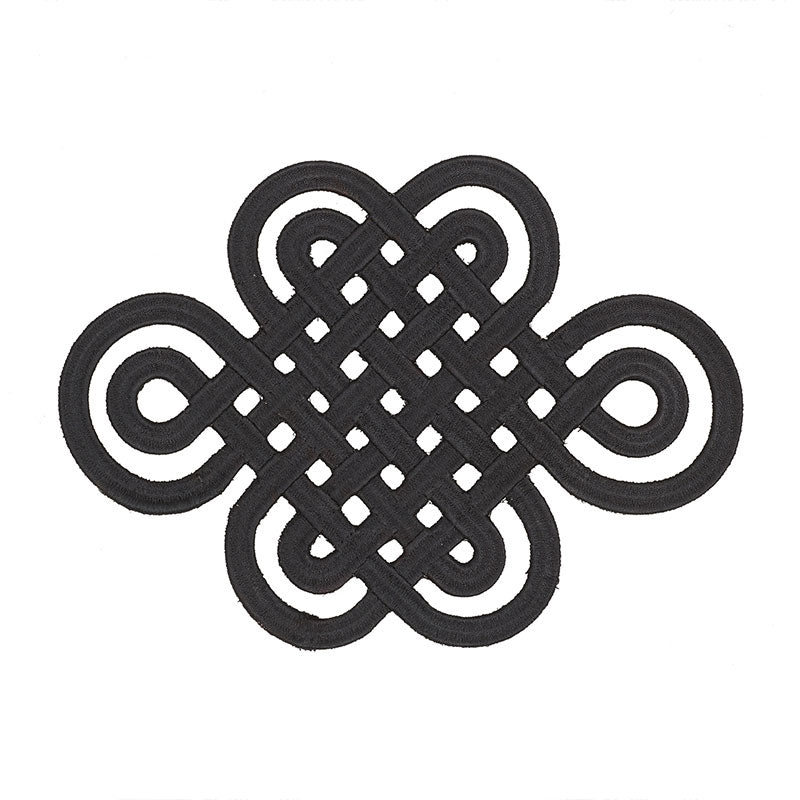 GOOD-LUCK-KNOT-APPLIQU-BLACK-SCHUMACHER-73051 - Schumacher Recortar