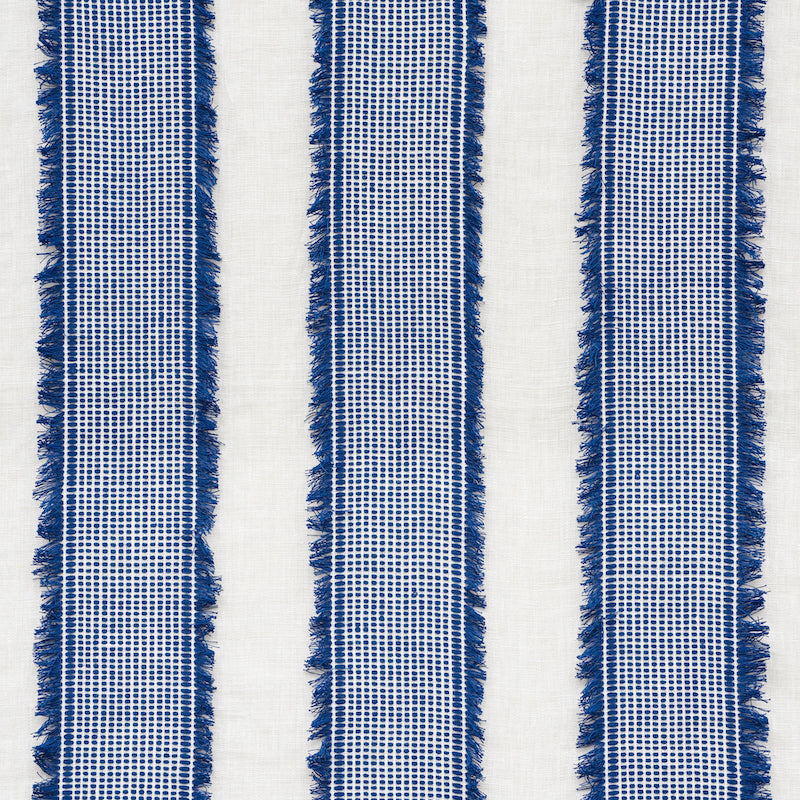 Tulum Casement - Blue - Schumacher 73590 Fabric - Schumacher Fabric