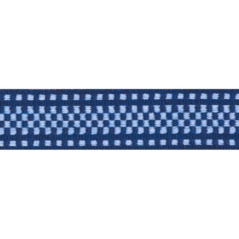 MARTA-TAPE-INDOOR-OUTDOOR-CHAMBRAY-NAVY-SCHUMACHER-73652 - Schumacher Trim