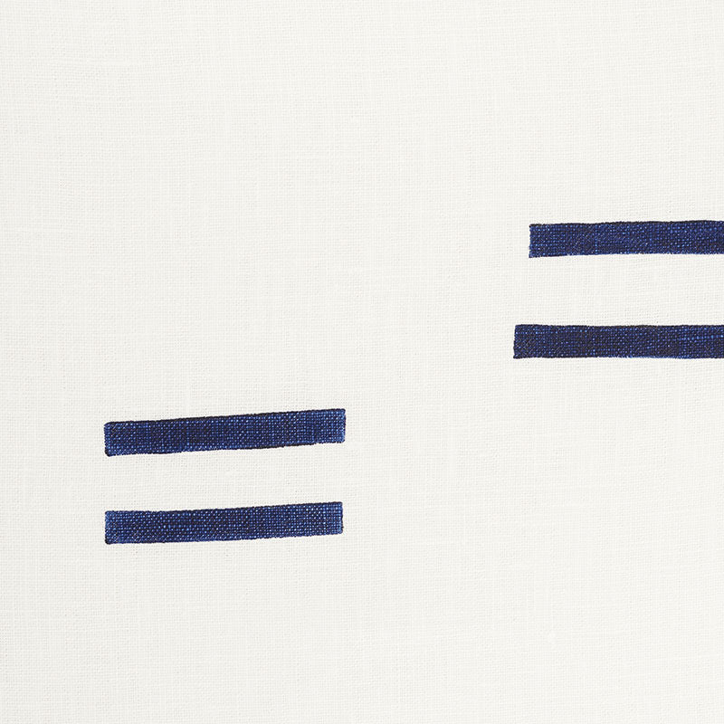 OAXACA-HAND-BLOCK-PRINT-NAVY-ON-WHITE-SCHUMACHER-74010 - Schumacher Tela