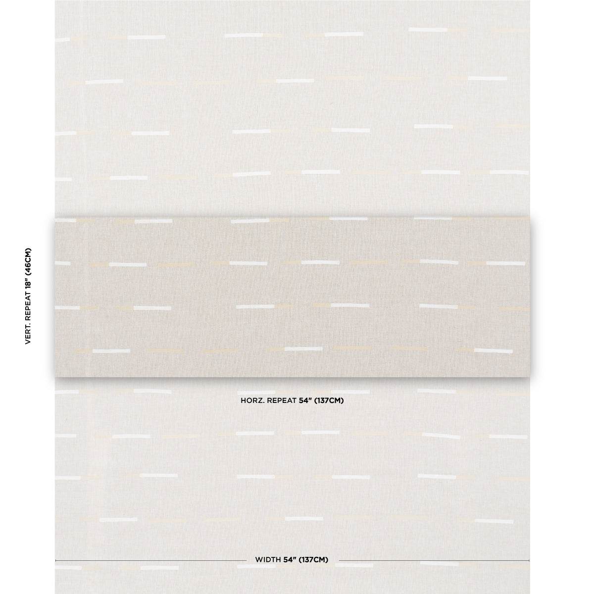OVERLAPPING-DASHES-HAND-BLOCK-PRINT-BUFF-SCHUMACHER-74033 - Schumacher Tela