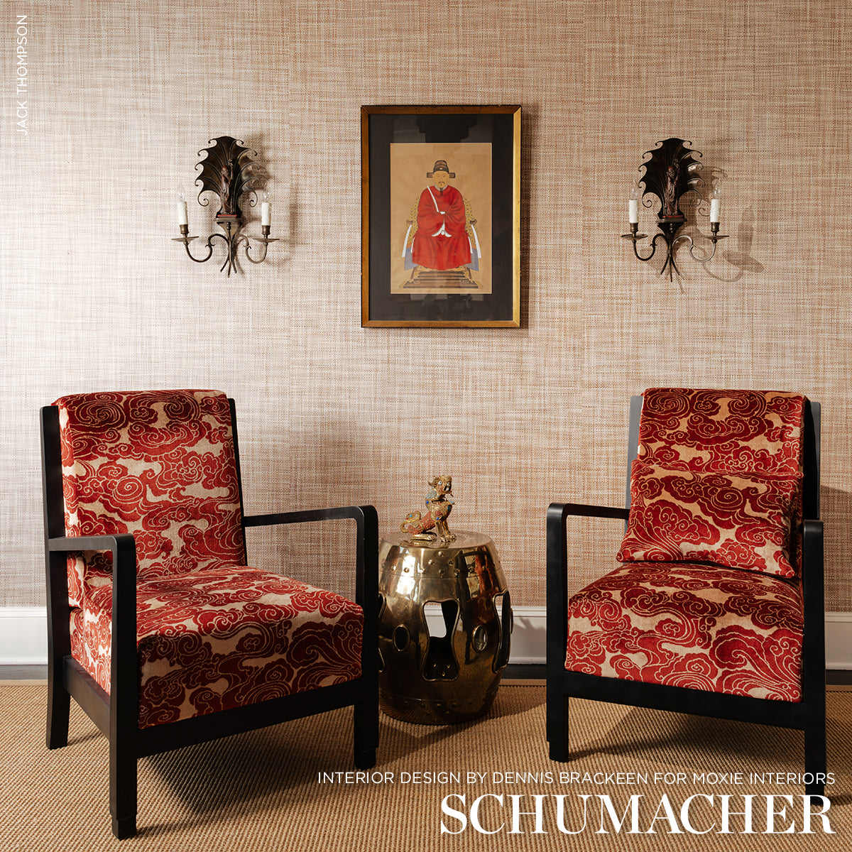 SOZAN-VELVET-CINNABAR-SCHUMACHER-74064 - Schumacher Fabric