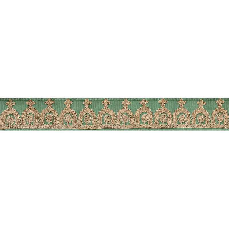 NOELIA-EMBROIDERED-TAPE-JADE-SCHUMACHER-74151 - Schumacher Recortar