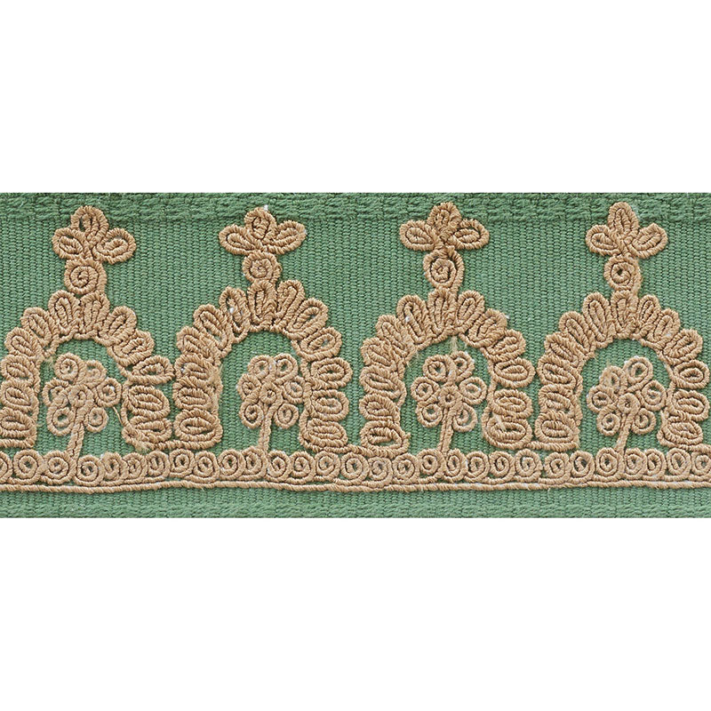 NOELIA-EMBROIDERED-TAPE-JADE-SCHUMACHER-74151 - Schumacher Recortar