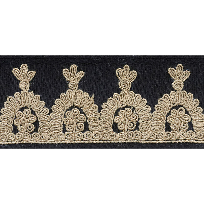 NOELIA-EMBROIDERED-TAPE-ONYX-SCHUMACHER-74154 - Schumacher Recortar