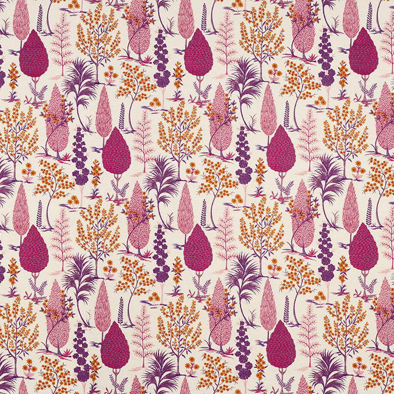 PANDORA-EMBROIDERY-AUBERGINE-SCHUMACHER-74171 - Schumacher Fabric