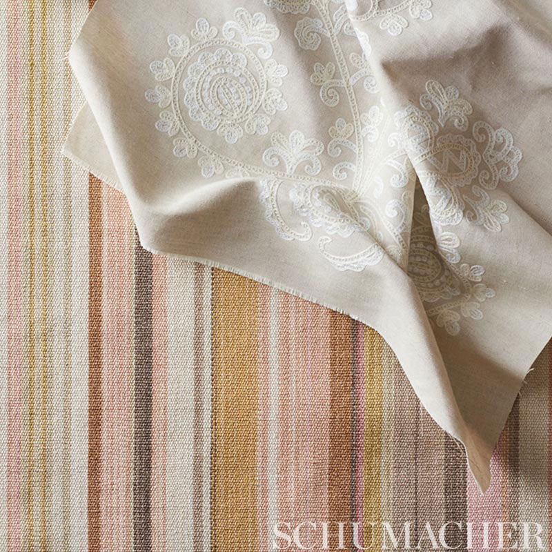 ESTRELLA-EMBROIDERY-VERMILION-SCHUMACHER-74451 - Schumacher Fabric