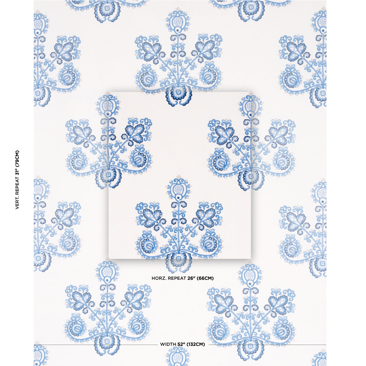 ESTRELLA-EMBROIDERY-PORCELAIN-SCHUMACHER-74454 - Schumacher Fabric