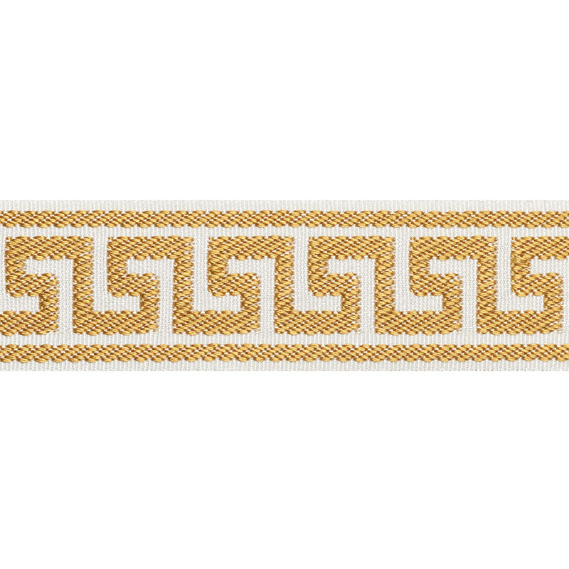 ETIENNE-SILK-GREEK-KEY-NARROW-GOLD-SCHUMACHER-74683 - Schumacher Trim