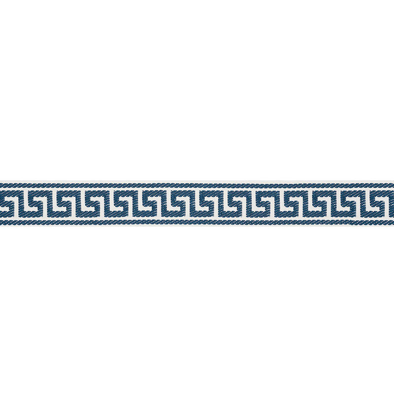 ETIENNE-SILK-GREEK-KEY-NARROW-NAVY-SCHUMACHER-74686 - Schumacher Trim