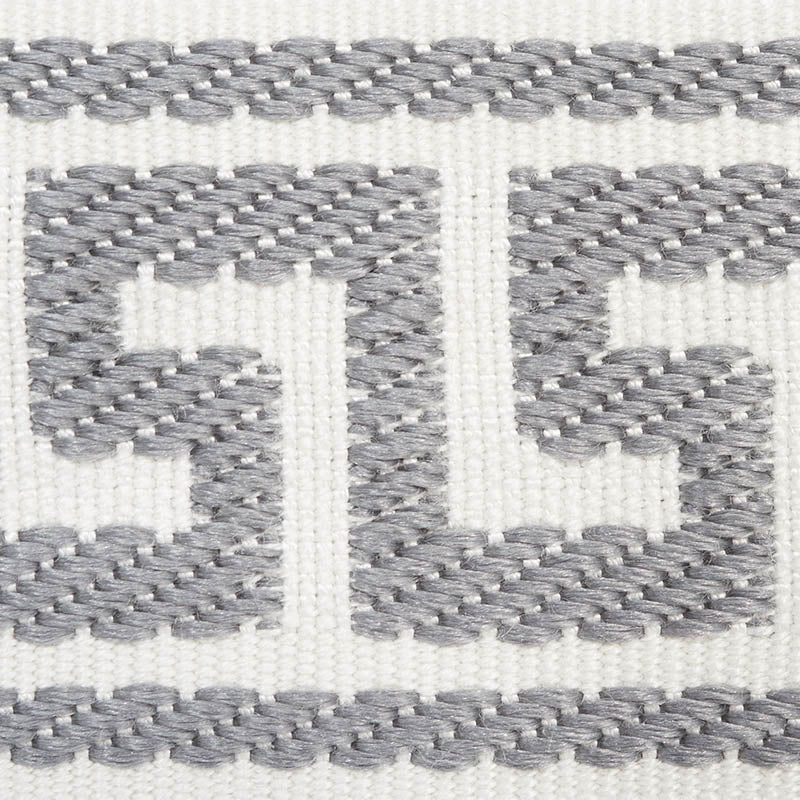 ETIENNE-SILK-GREEK-KEY-NARROW-GREY-SCHUMACHER-74688 - Schumacher Trim
