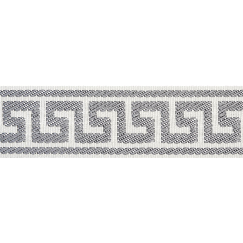ETIENNE-SILK-GREEK-KEY-NARROW-GREY-SCHUMACHER-74688 - Schumacher Trim