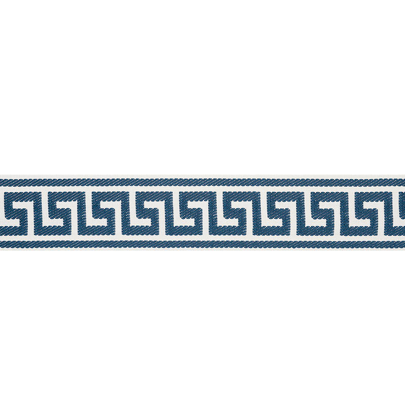 ETIENNE-SILK-GREEK-KEY-WIDE-NAVY-SCHUMACHER-74706 - Schumacher Trim