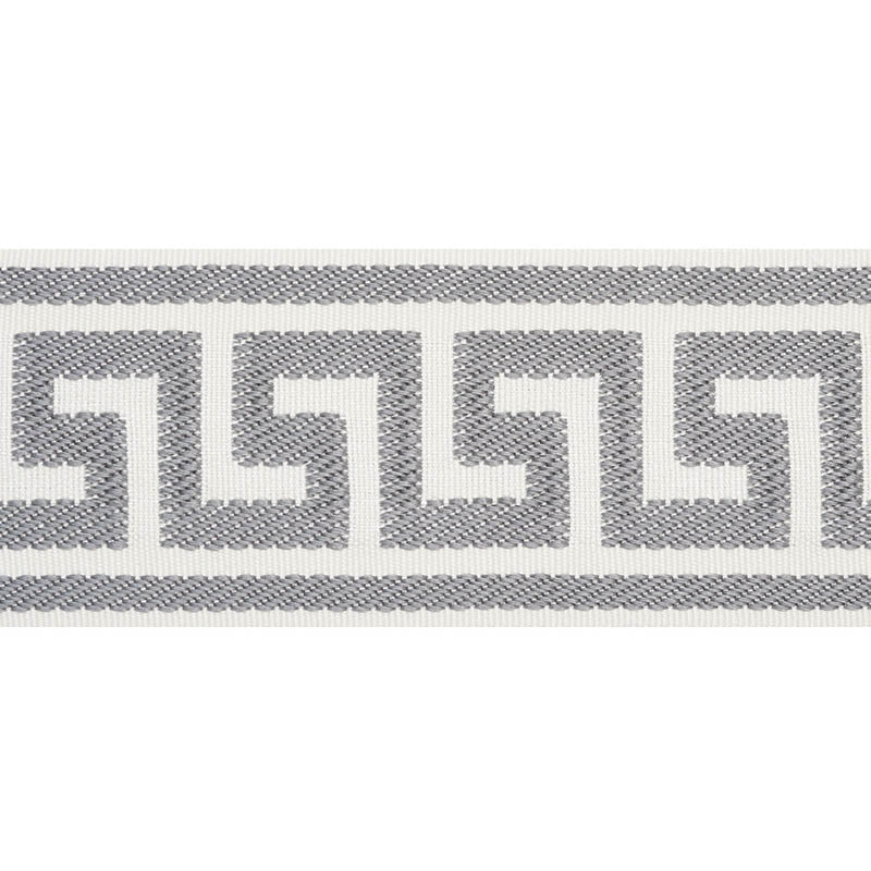 ETIENNE-SILK-GREEK-KEY-WIDE-GREY-SCHUMACHER-74708 - Schumacher Trim